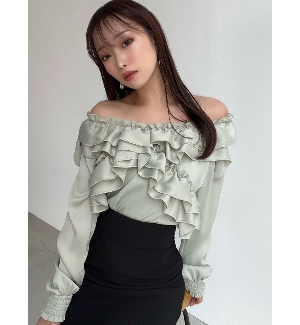 RESEXXY「ラッフルオフショルブラウス」|シャツ・ブラウス|