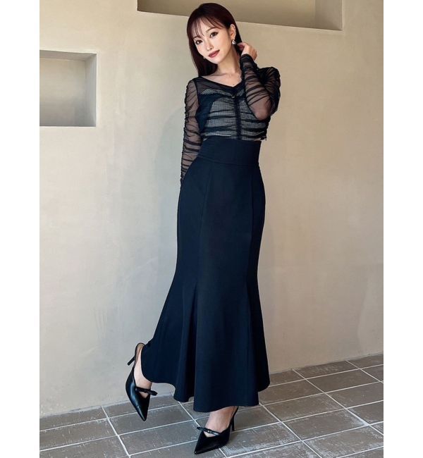 RESEXXY「シャーリングレイヤードトップス」|シャツ・ブラウス|