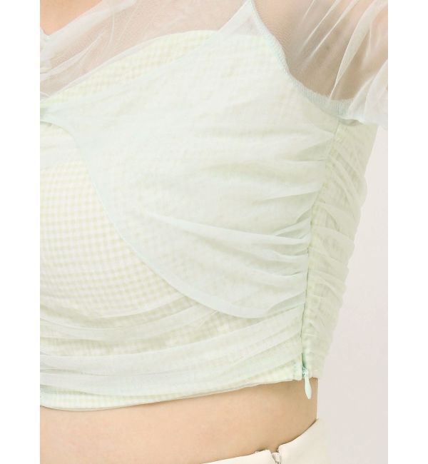 RESEXXY「シャーリングレイヤードトップス」|シャツ・ブラウス|