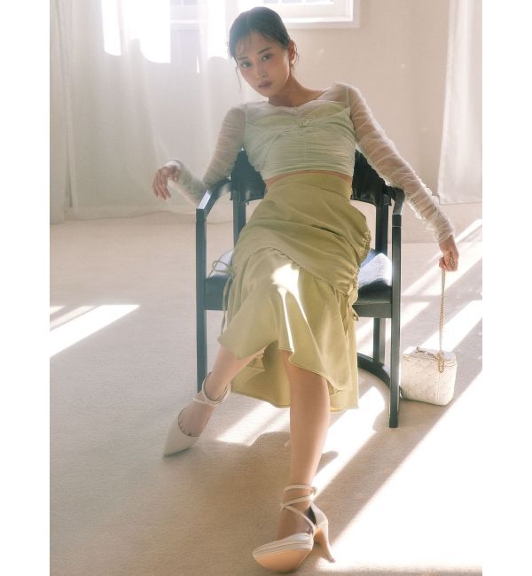 RESEXXY「シャーリングレイヤードトップス」|シャツ・ブラウス|