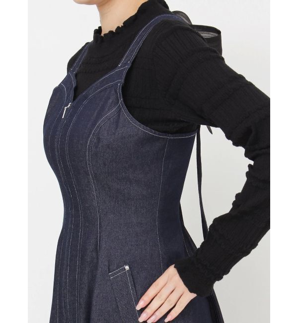 dazzlin「ステッチジャンスカ」|ジャンパースカート|