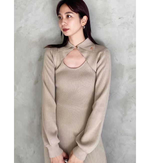 EMODA「ボレロレイヤードニットワンピース」|ワンピース|