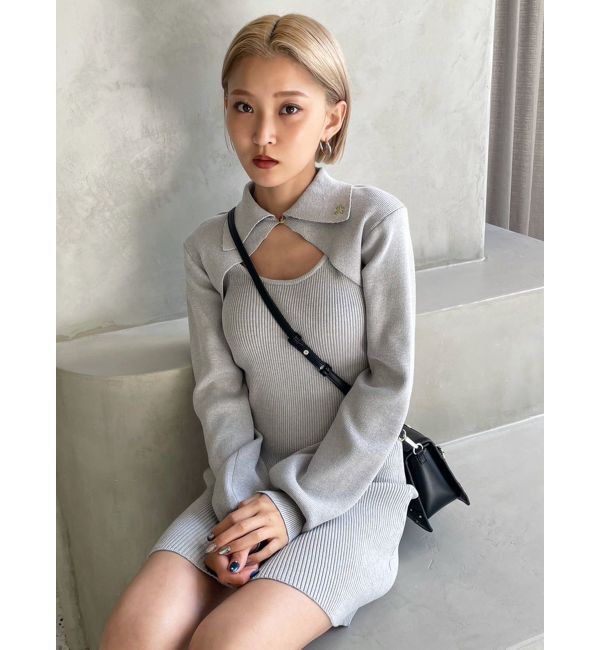 EMODA「ボレロレイヤードニットワンピース」|ワンピース|