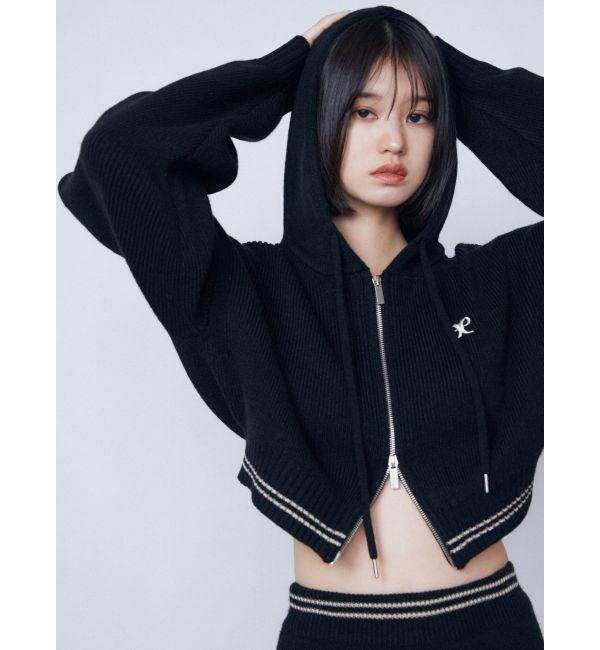 EMODA「チューズニットフードカーディガン」|ニット・セーター|