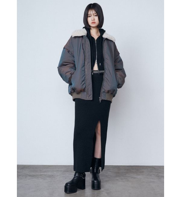 EMODA「チューズニットフードカーディガン」|ニット・セーター|