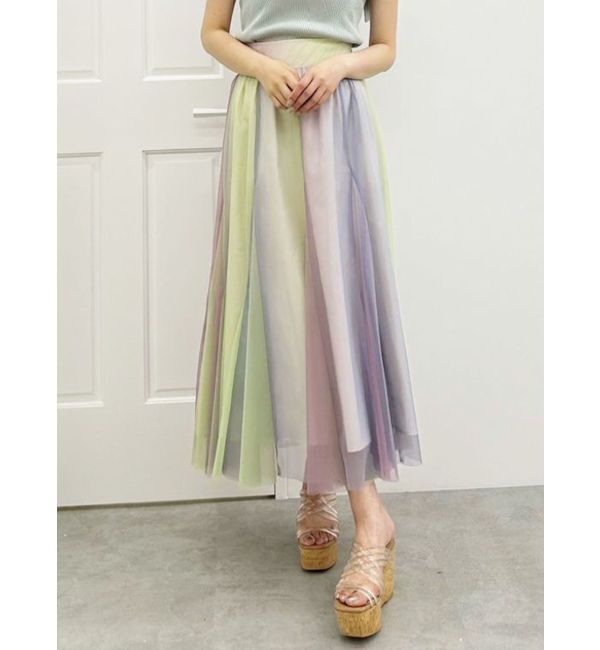 MERCURYDUO「グラデーションチュールボリュームスカート」|スカート|
