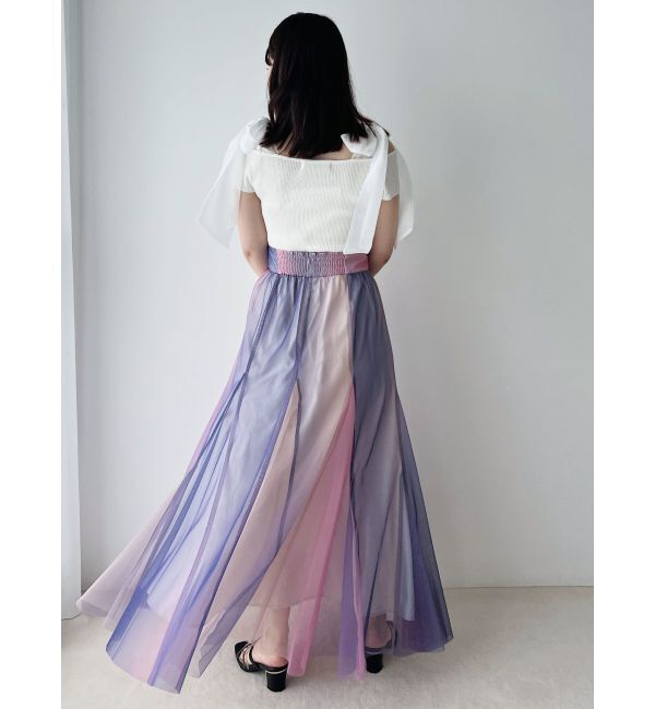 MERCURYDUO「グラデーションチュールボリュームスカート」|スカート|