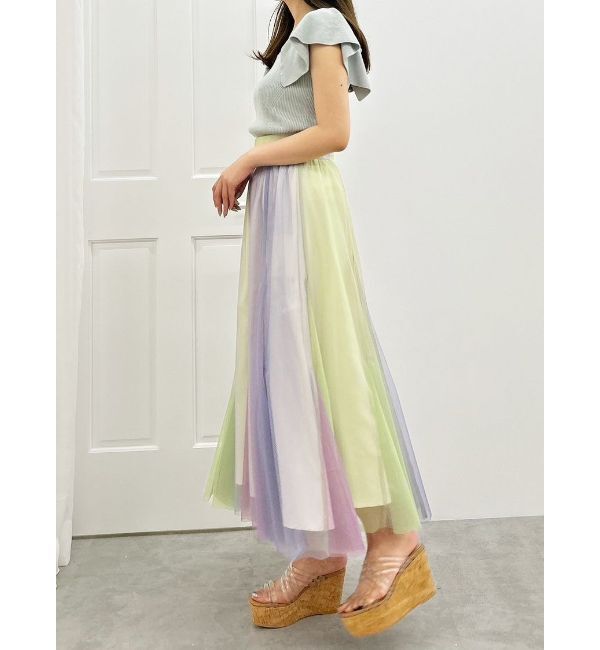 MERCURYDUO「グラデーションチュールボリュームスカート」|スカート|
