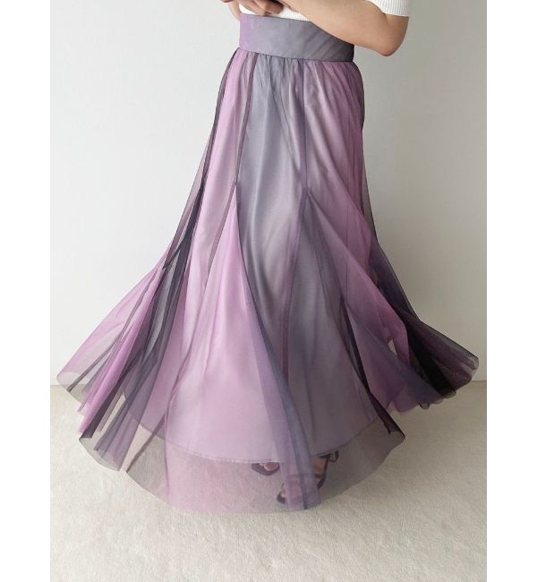 MERCURYDUO「グラデーションチュールボリュームスカート」|スカート|