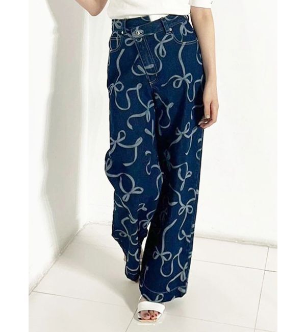 MERCURYDUO「リボンプリントデニムパンツ」|その他|