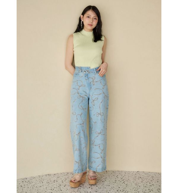 MERCURYDUO「リボンプリントデニムパンツ」|その他|