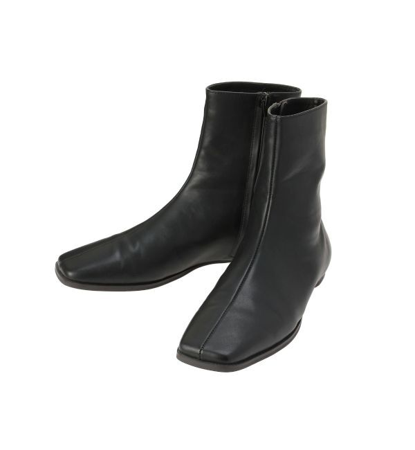 Ungrid「ミドル丈フラットブーツ」|ショートブーツ|