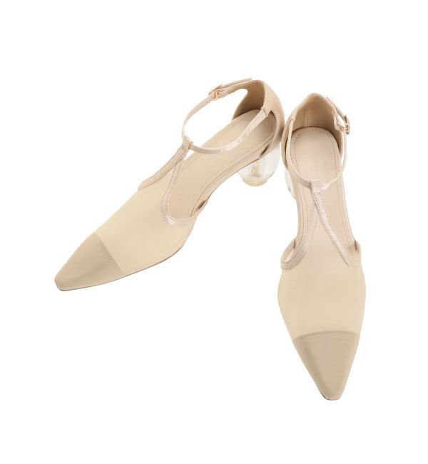 LAGUNAMOON「LADYシアークリアヒールパンプス」|パンプス|ベージュ