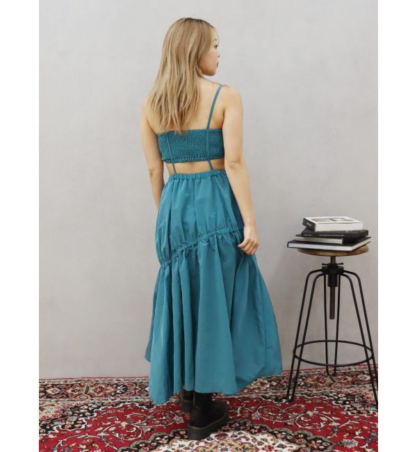 EVRIS「ドロストデザインロングワンピース」|ワンピース|