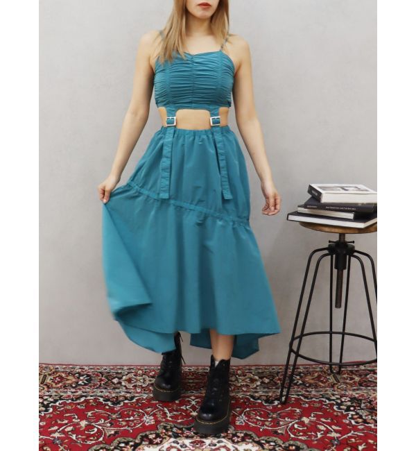 EVRIS「ドロストデザインロングワンピース」|ワンピース|