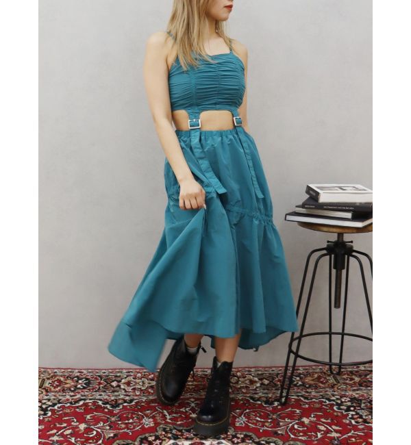 EVRIS「ドロストデザインロングワンピース」|ワンピース|