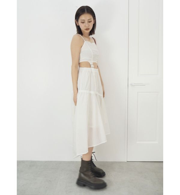 EVRIS「ドロストデザインロングワンピース」|ワンピース|