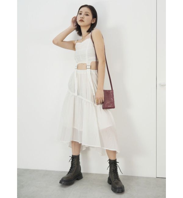 EVRIS「ドロストデザインロングワンピース」|ワンピース|