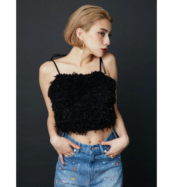 EVRIS「シャギーリボンビスチェ【セットアップ着用可能】」|キャミソール|