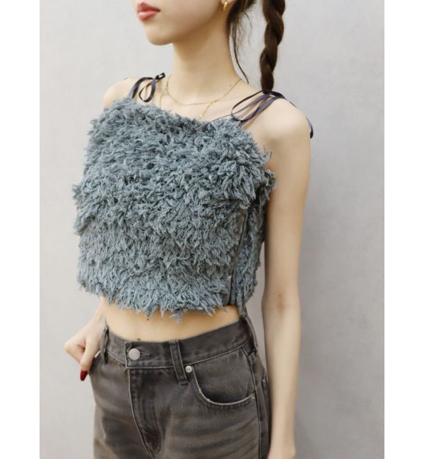 EVRIS「シャギーリボンビスチェ【セットアップ着用可能】」|キャミソール|