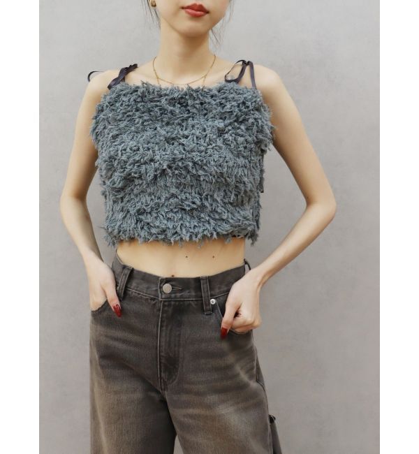 EVRIS「シャギーリボンビスチェ【セットアップ着用可能】」|キャミソール|