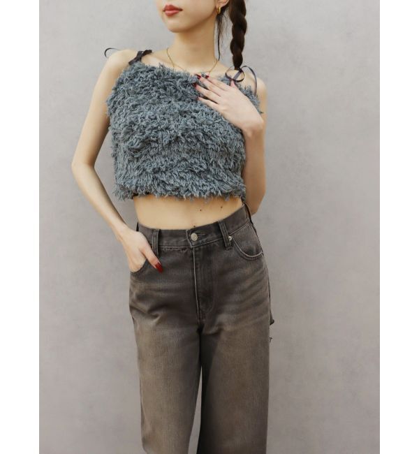 EVRIS「シャギーリボンビスチェ【セットアップ着用可能】」|キャミソール|