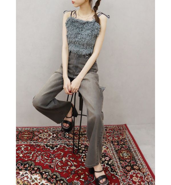 EVRIS「シャギーリボンビスチェ【セットアップ着用可能】」|キャミソール|