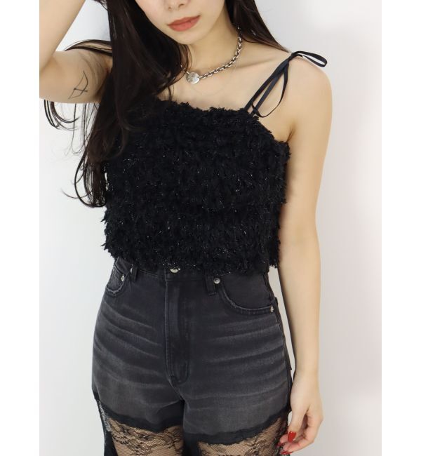 EVRIS「シャギーリボンビスチェ【セットアップ着用可能】」|キャミソール|