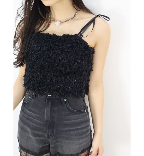 EVRIS「シャギーリボンビスチェ【セットアップ着用可能】」|キャミソール|