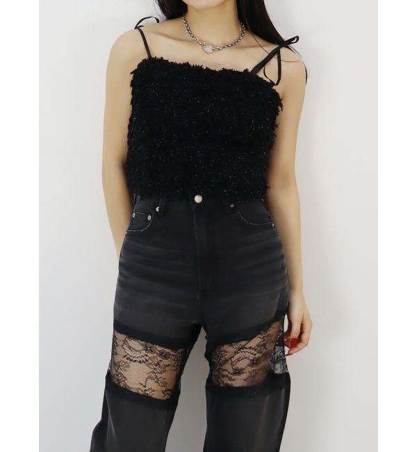 EVRIS「シャギーリボンビスチェ【セットアップ着用可能】」|キャミソール|