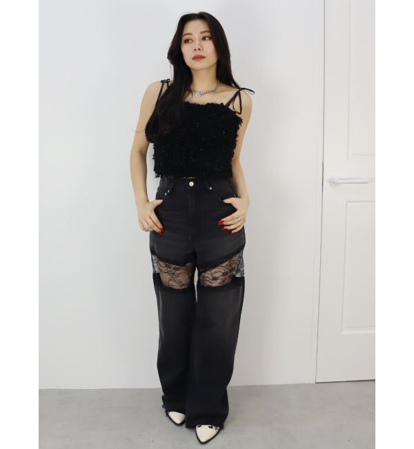 EVRIS「シャギーリボンビスチェ【セットアップ着用可能】」|キャミソール|