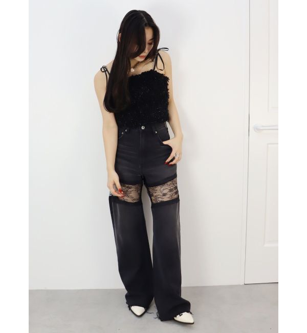 EVRIS「シャギーリボンビスチェ【セットアップ着用可能】」|キャミソール|