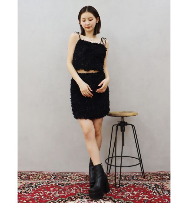 EVRIS「シャギーリボンビスチェ【セットアップ着用可能】」|キャミソール|