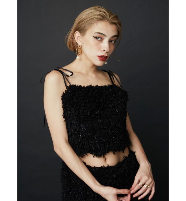 EVRIS「シャギーリボンビスチェ【セットアップ着用可能】」|キャミソール|