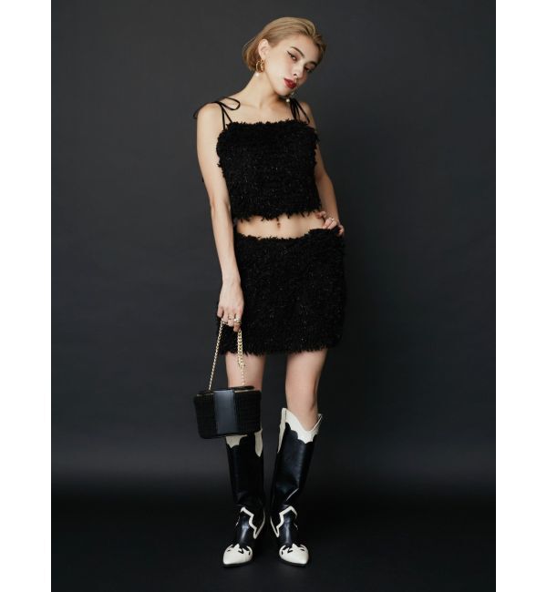 EVRIS「シャギーリボンビスチェ【セットアップ着用可能】」|キャミソール|