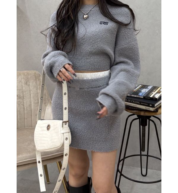 EVRIS「ワンポイントファンシーヤーンニットトップス【セットアップ着用可能】」|ニット・セーター|