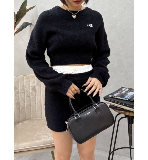 EVRIS「ワンポイントファンシーヤーンニットトップス【セットアップ着用可能】」|ニット・セーター|