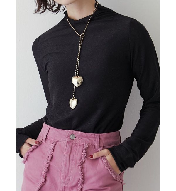 jouetie「ラメハイネックトップス」|Tシャツ・カットソー|