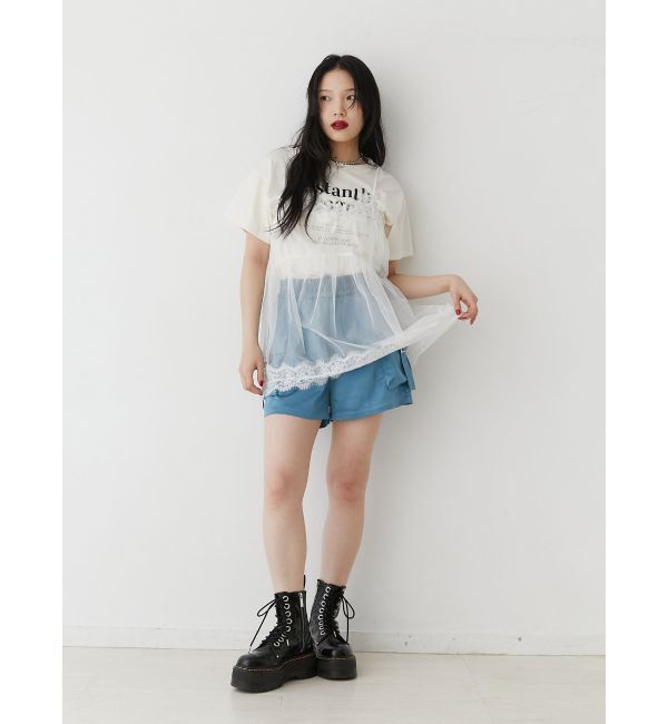 jouetie「ランジェリーレイヤードチュニックTシャツ」|Tシャツ・カットソー|