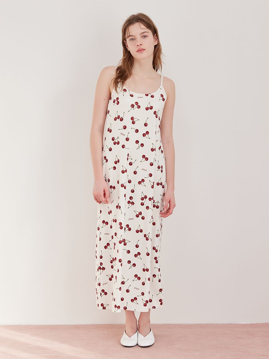 gelato pique「チェリー柄カップインキャミワンピース」|ルームウェア|
