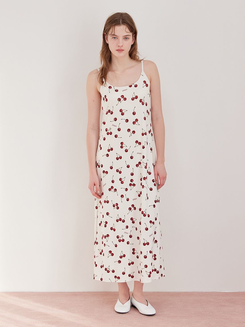 gelato pique「チェリー柄カップインキャミワンピース」|ルームウェア|
