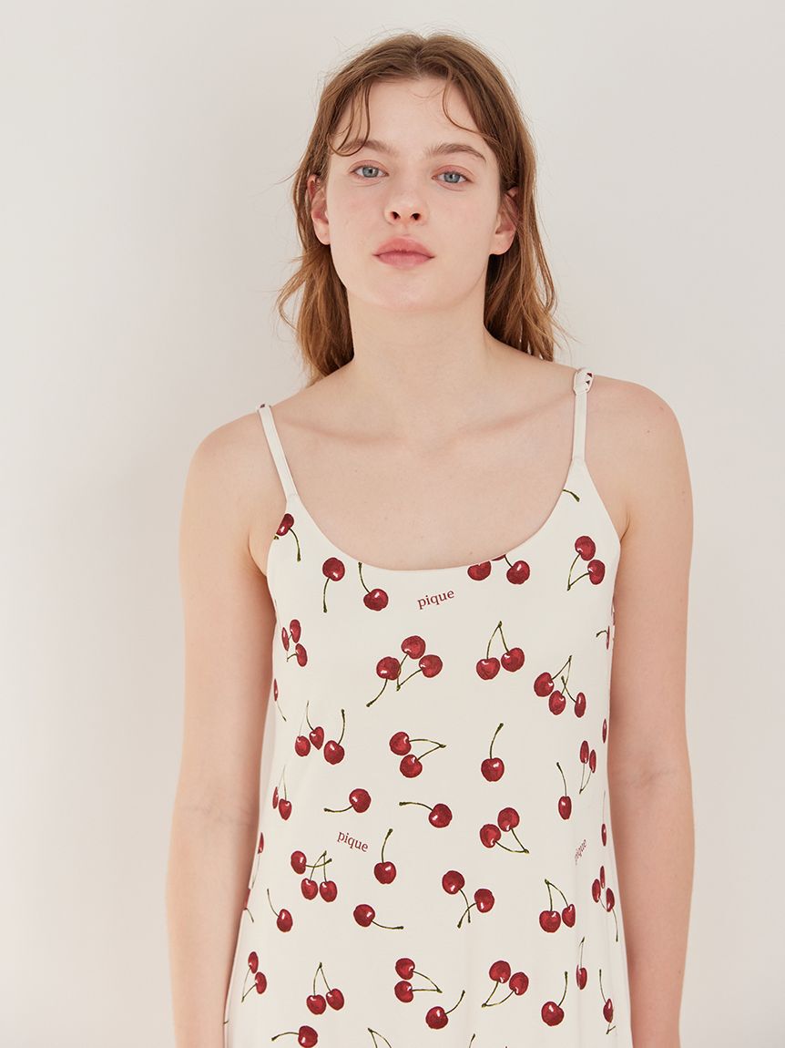 gelato pique「チェリー柄カップインキャミワンピース」|ルームウェア|
