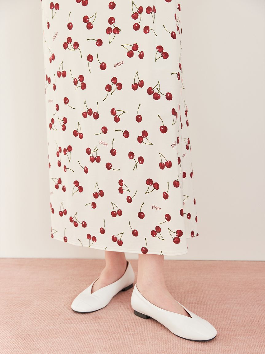 gelato pique「チェリー柄カップインキャミワンピース」|ルームウェア|