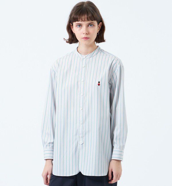 MACKINTOSH PHILOSOPHY「バッキンガムベア バンドカラーシャツ」|シャツ・ブラウス|グリーン