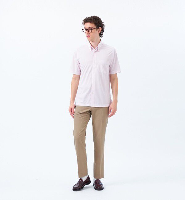 MACKINTOSH PHILOSOPHY「【WEB&一部店舗限定】トロッター オックス/ストライプ スクエアボタンダウン半袖シャツ」|シャツ・ブラウス|