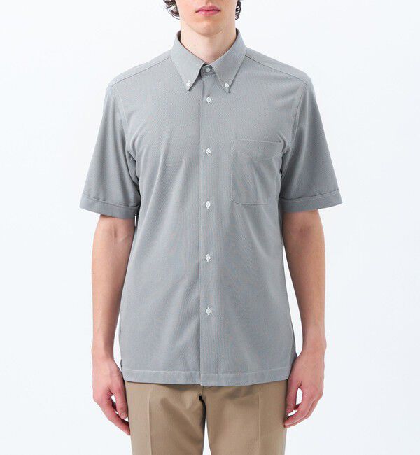 MACKINTOSH PHILOSOPHY「【WEB&一部店舗限定】トロッター オックス/ストライプ スクエアボタンダウン半袖シャツ」|シャツ・ブラウス|