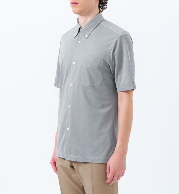 MACKINTOSH PHILOSOPHY「【WEB&一部店舗限定】トロッター オックス/ストライプ スクエアボタンダウン半袖シャツ」|シャツ・ブラウス|