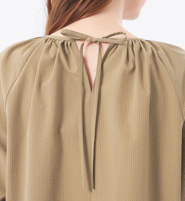 MACKINTOSH PHILOSOPHY「サマーサッカーギャザーブラウス」|シャツ・ブラウス|