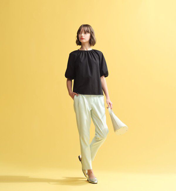 MACKINTOSH PHILOSOPHY「サマーサッカーギャザーブラウス」|シャツ・ブラウス|