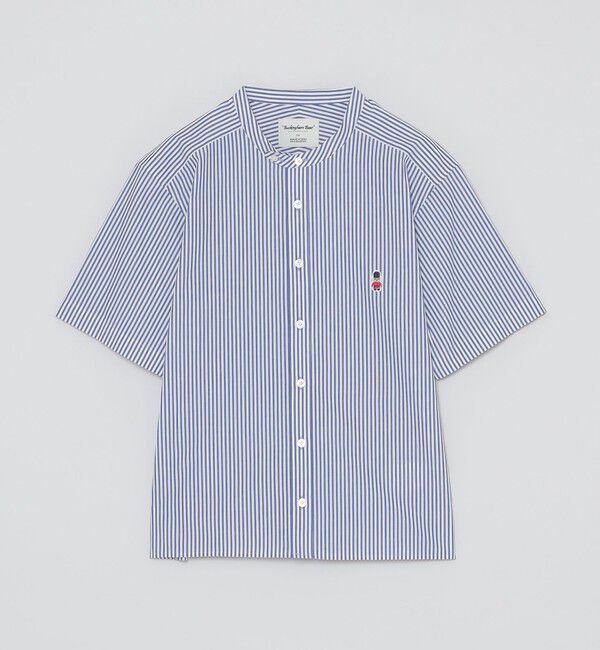 MACKINTOSH PHILOSOPHY「バッキンガムベア バンドカラーショートスリーブシャツ」|シャツ・ブラウス|ネイビー